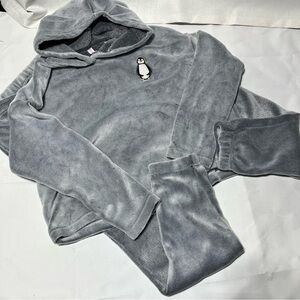 Joyspun Supply Co. Soft Gray Hooded Loungewear